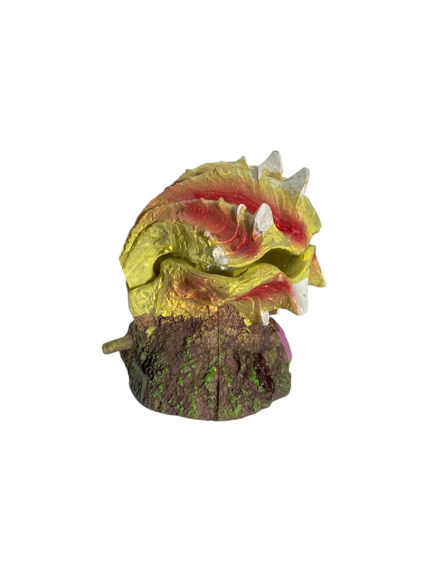 Aquarium Air Stone Ornament Decoration - Yellow & Pink Large Clam