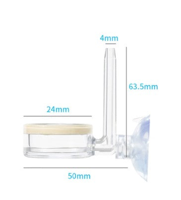 Aquarium CO2 Ceramic Plate Atomizer Transparent Diffuser