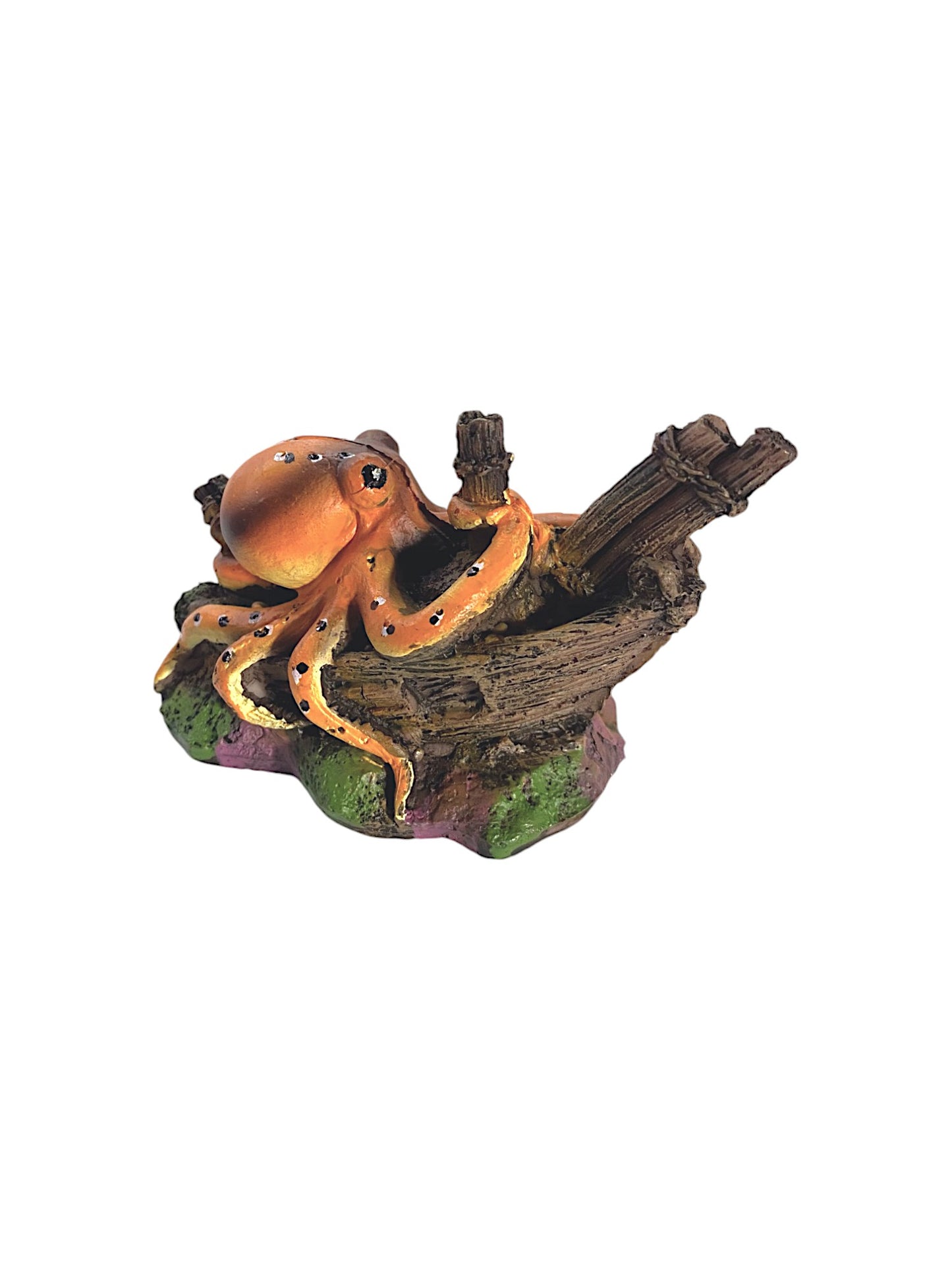 Octopus Aquarium Decoration Resin Submarine Ornament Part #AQ-OCTO-SMSUNSHP