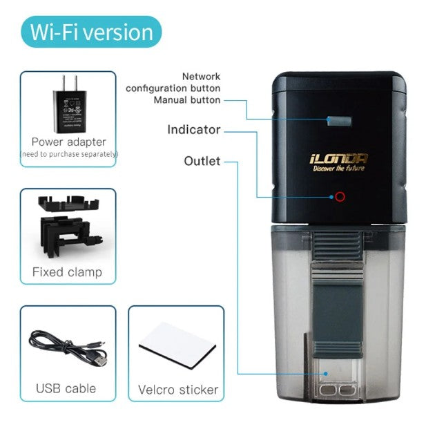 iLonda Aqua Wi-Fi Intelligent Automatic Fish Feeder Model L88