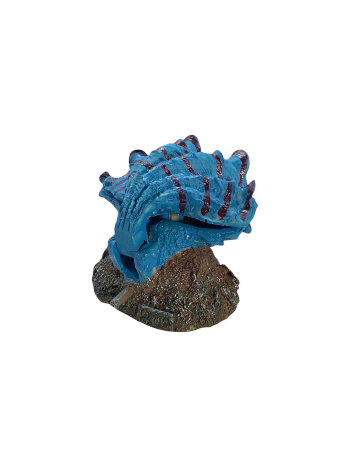 Aquarium Air Stone Ornament Decoration - Blue & Purple Large Clam