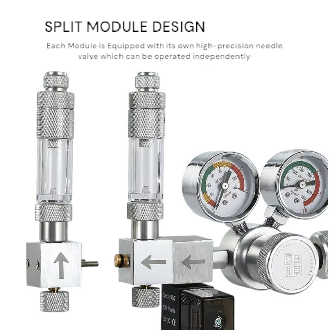 ZRDR K303PRO Dual Stage Aquarium CO2 Regulator Part # K303-CGA320