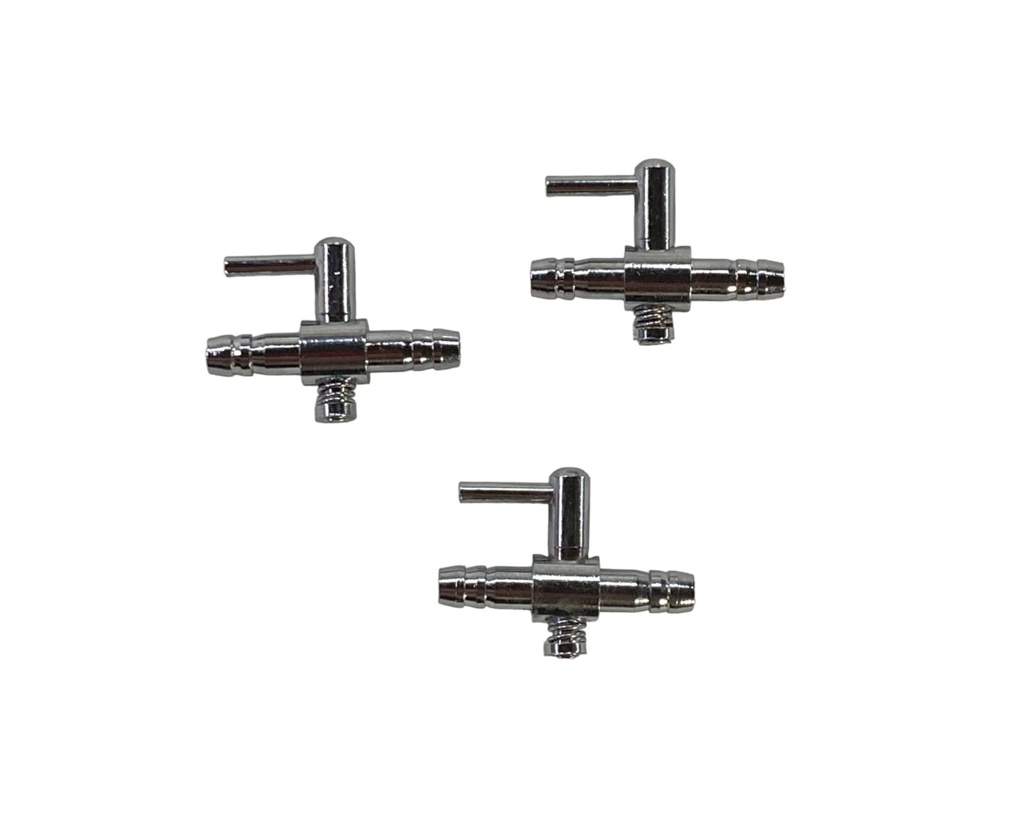 Aquarium Stainless Steel 1-way 4mm Air Control Valve 3 pcs Part # SS-AV-03