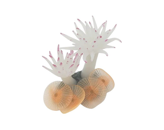 Aquarium Pink Tip Anemone and Mushroom Underwater Decoration Part # AQ-MI-125N