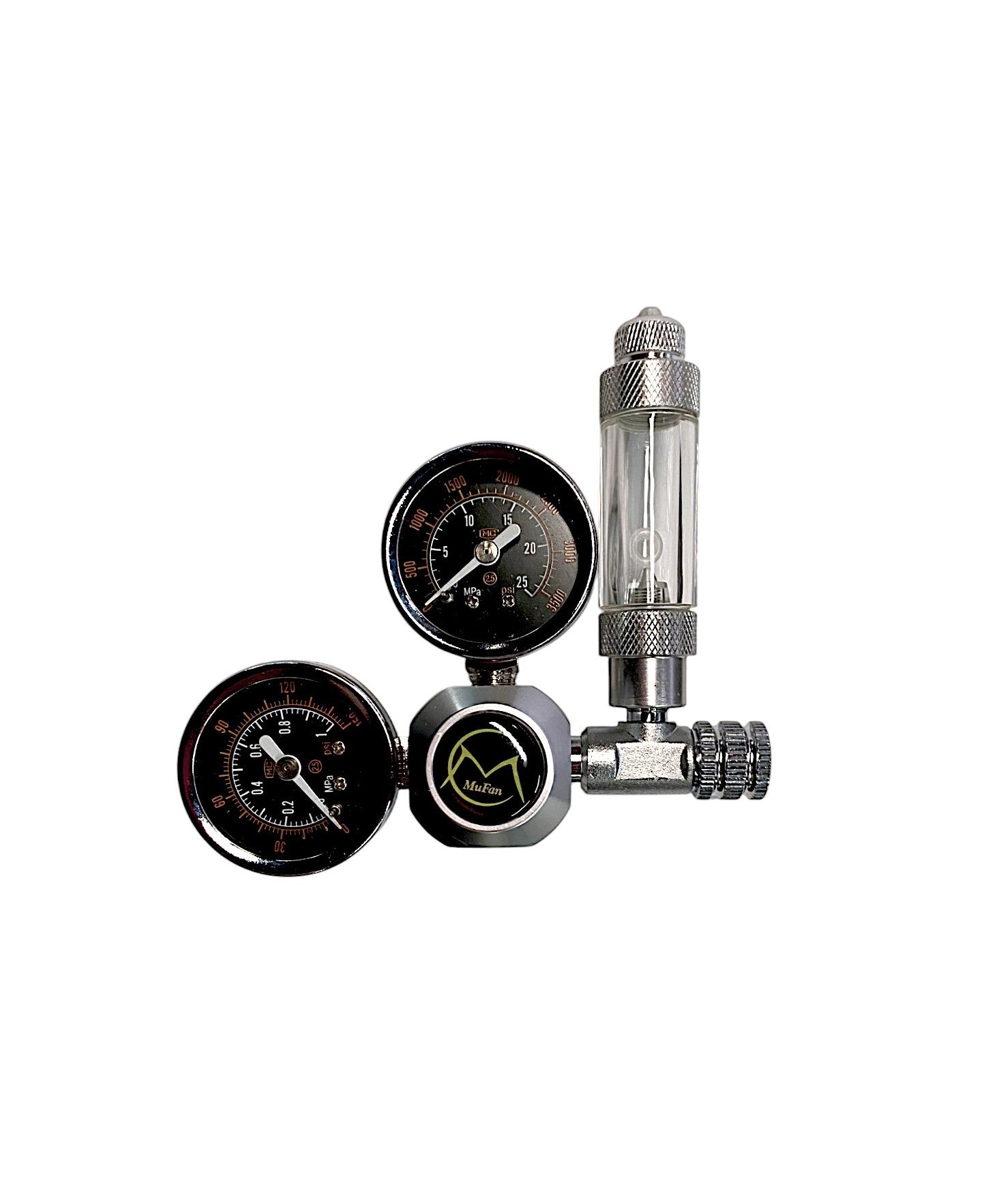 Mufan CO2 Regulator Dual Gauge w/ Bubble Counter (W21.8) Part # 0532-84814476