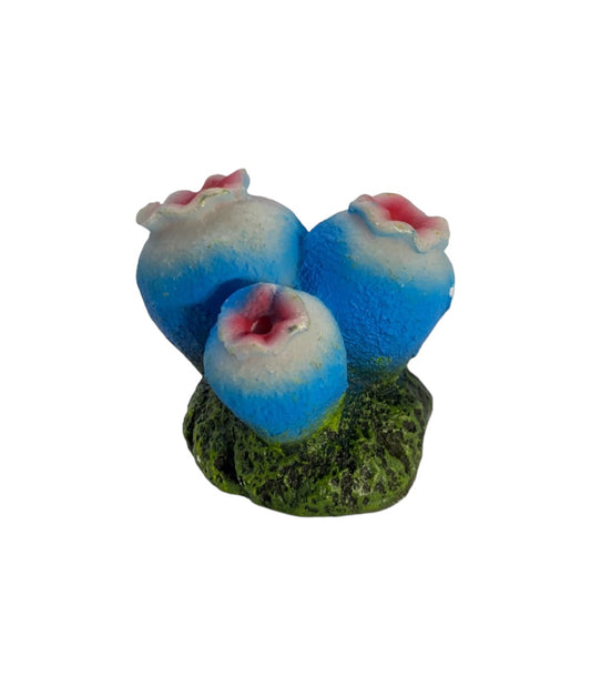 Aquarium Air Stone Ornament Decoration - Blue Coral Polyp