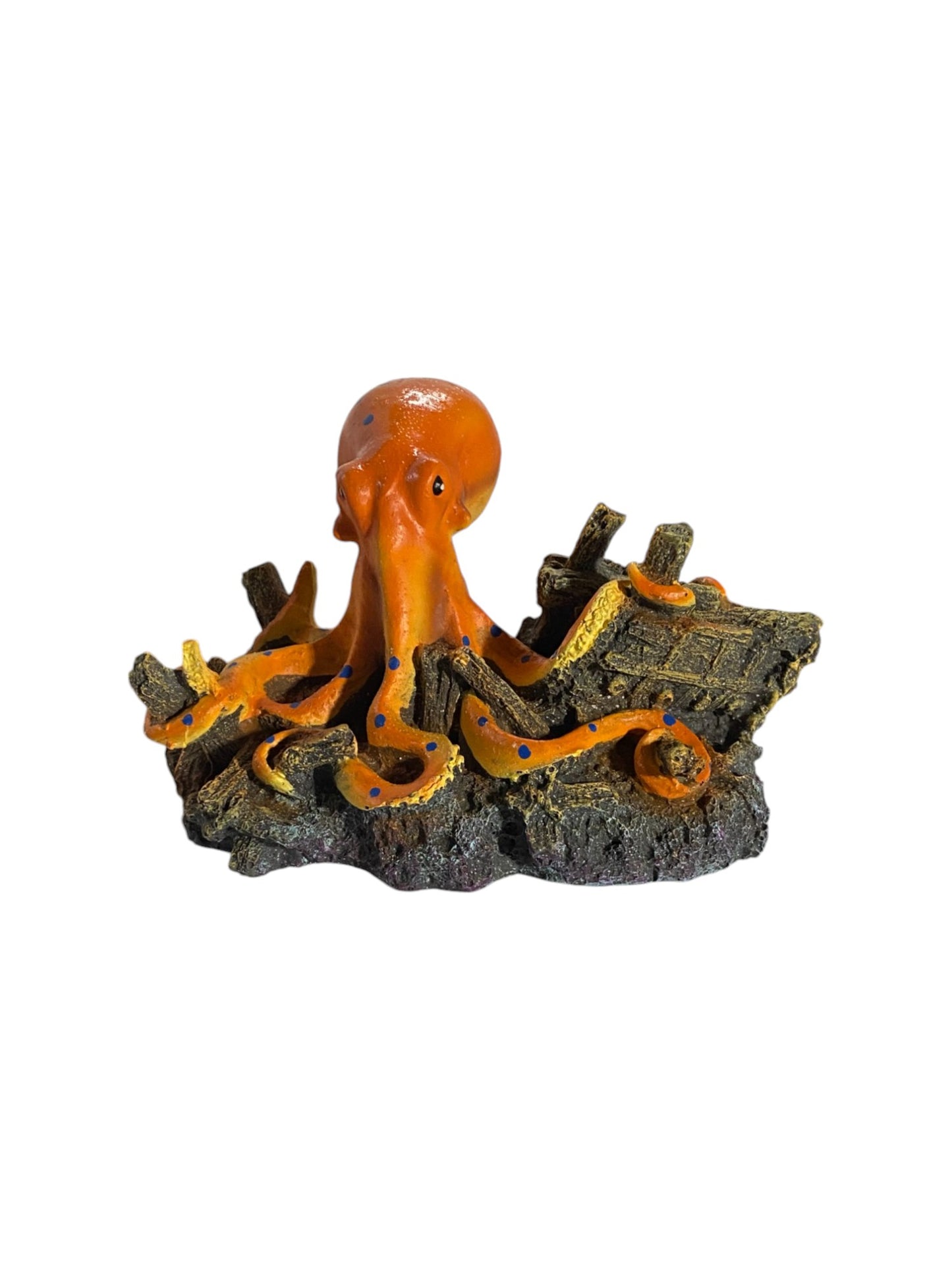 Octopus Aquarium Decoration Resin Submarine Ornament Part #AQ-OCTO-LGSUNSHP