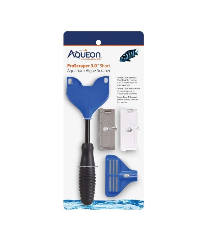 Aqueon ProScraper 3.0 Short Aquarium Algae Scraper