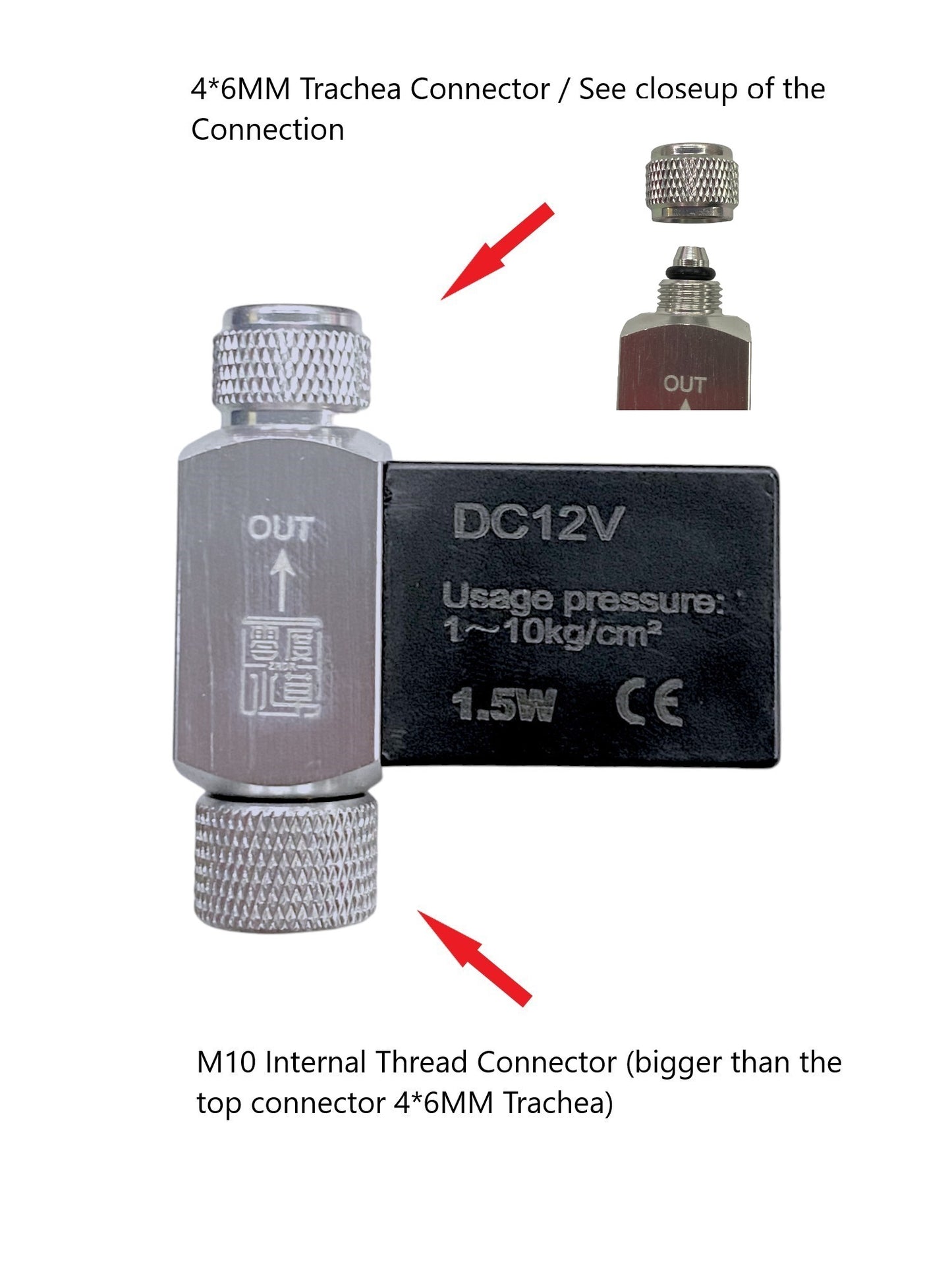 ZRDR Standard CO2 Regulator Solenoid Valve (Single Head) Part # W00-05A