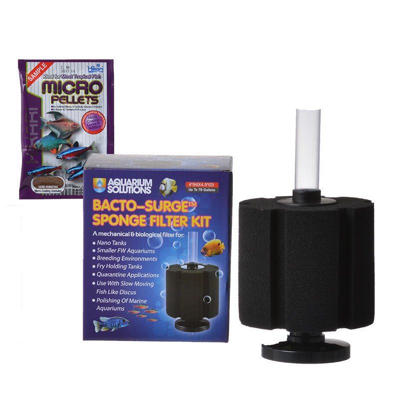 Hikari Aquarium Solutions Sponge Bacto-Surge Foam Filter Large up to 75 Gallons