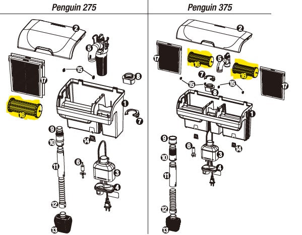 Marineland Penguin Pro 275 / 375 Bio Wheel Part AQ-78201