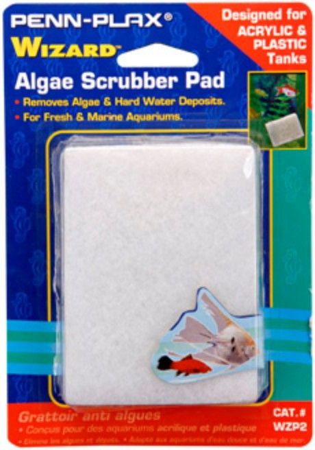 Penn-Plax Wizard Algae Scrubbing Pad for Acrylic & Plastic Aquariums