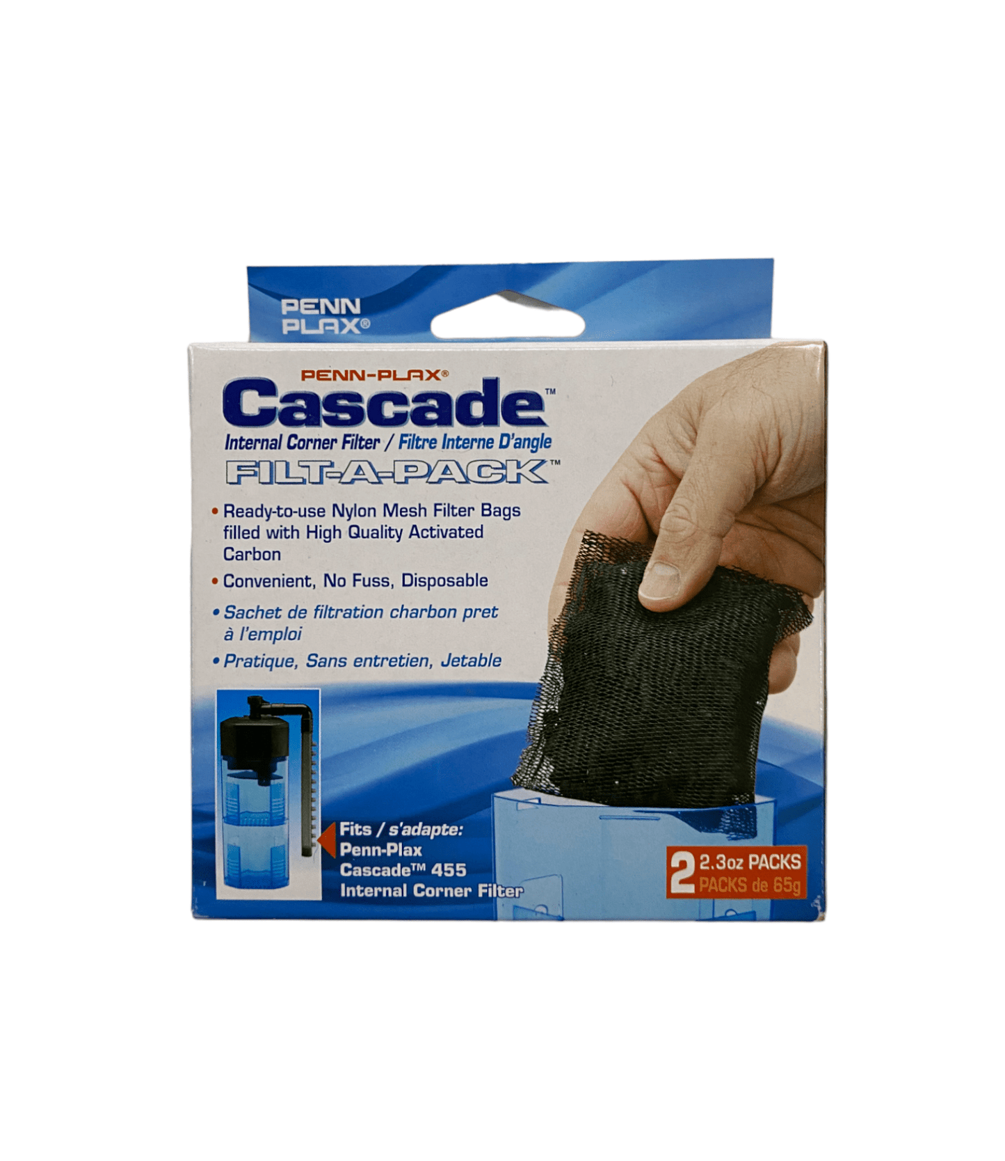 Penn Plax Cascade Internal Corner 455 Filt-A-Pack 2 pack Part# CIF21C