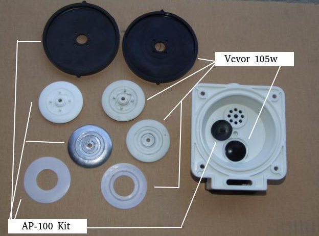 PondMaster/Danner AP-100 Diaphragm Repair Kit for Air Pump Part# 14565