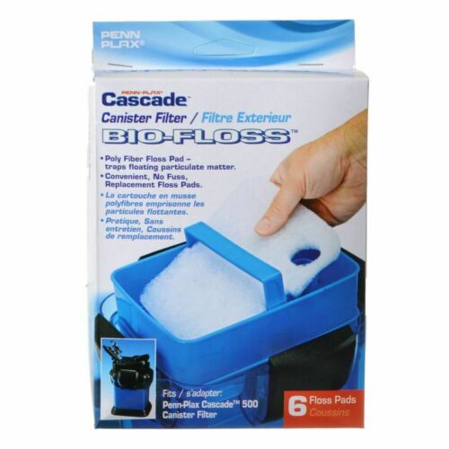 Penn Plax Cascade 500 Bio-Floss Pads 6 pack Part# CCF131