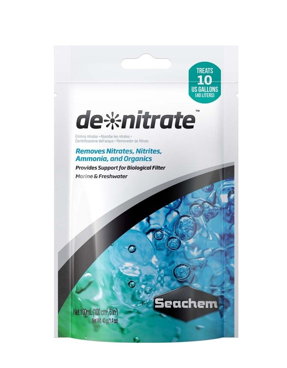 Seachem de*nitrate Filter Media 100 ml Bagged Part# 135