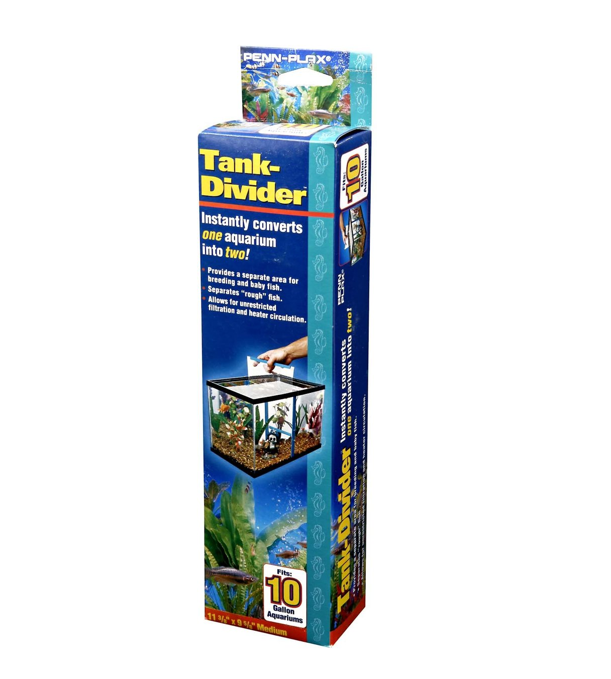 Penn Plax 10 Gallon Aquarium Tank Divider 11 3/8" High x 9 5/8" Wide Part# TDM8X