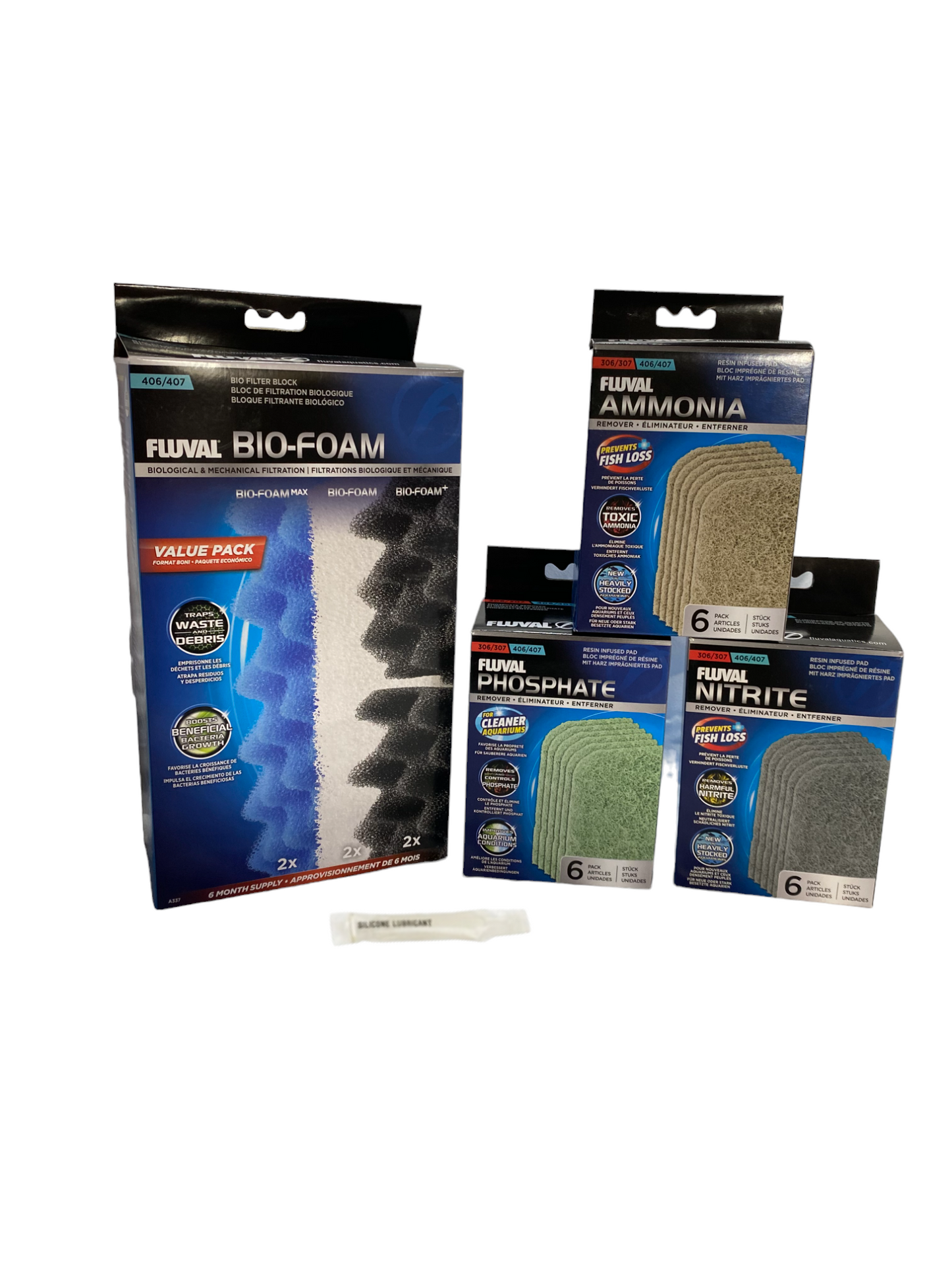 Fluval Bundle of 6 Replacement Media for 406/407 Aquarium Filters Package