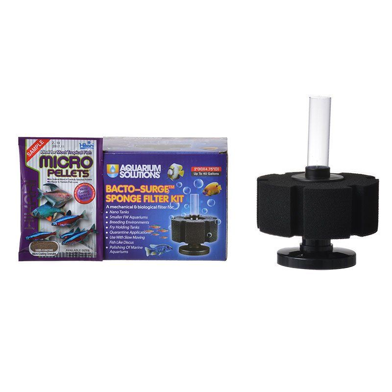 Hikari Aquarium Solutions Sponge Bacto-Surge Foam Filter Small up to 40 Gallons