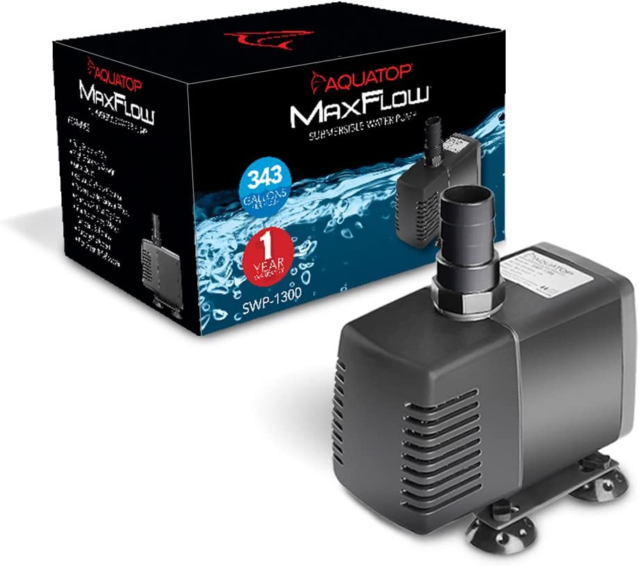 Aquatop MaxFlow 343 GPH Submersible Water Pump Part# SWP-1300
