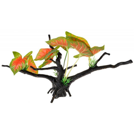 Penn Plax Green / Red Leaf Driftwood Aquarium Plant 13.5" Part# DWP2