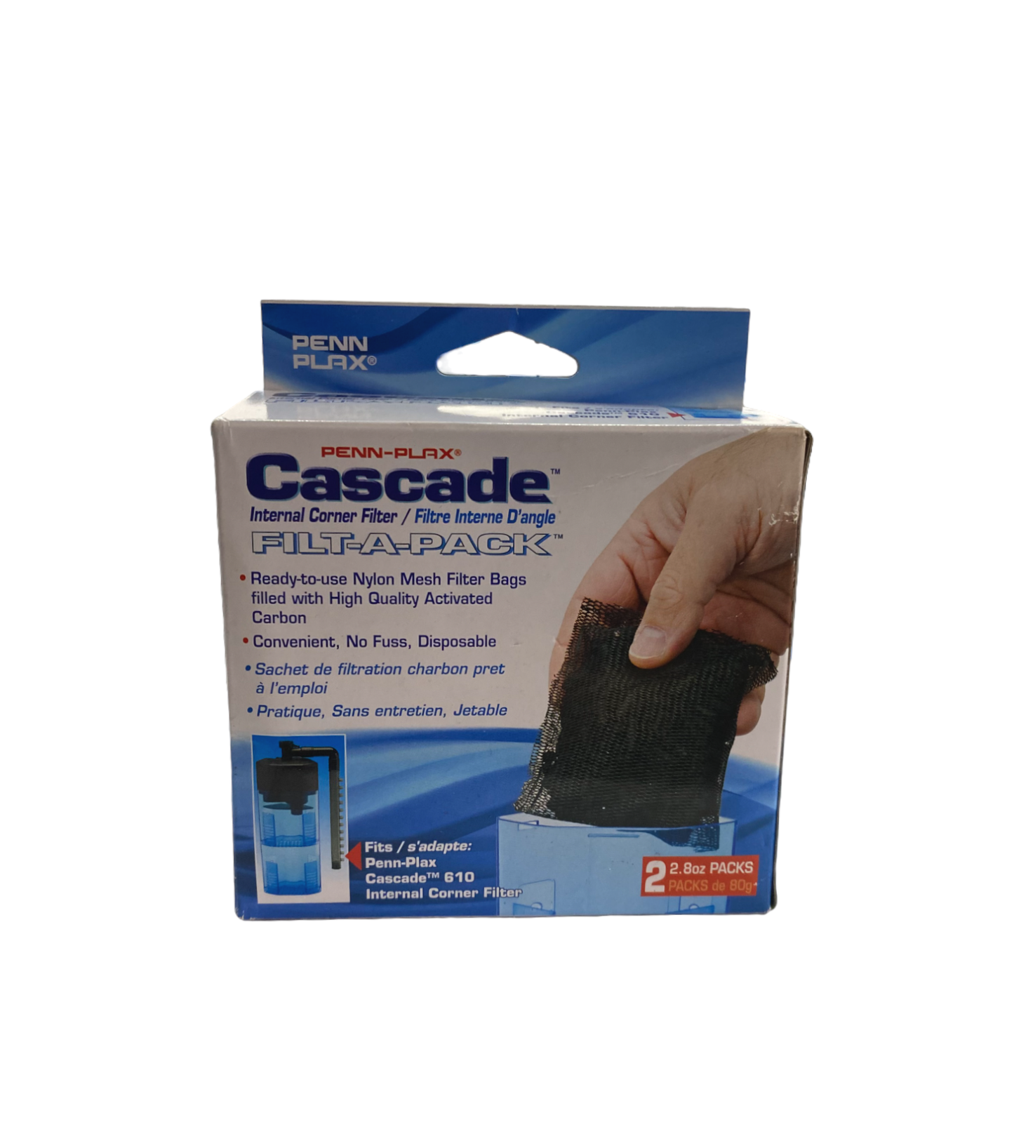 Penn Plax Cascade Internal Corner 610 Filt-A-Pack 2 pack Part# CIF22C