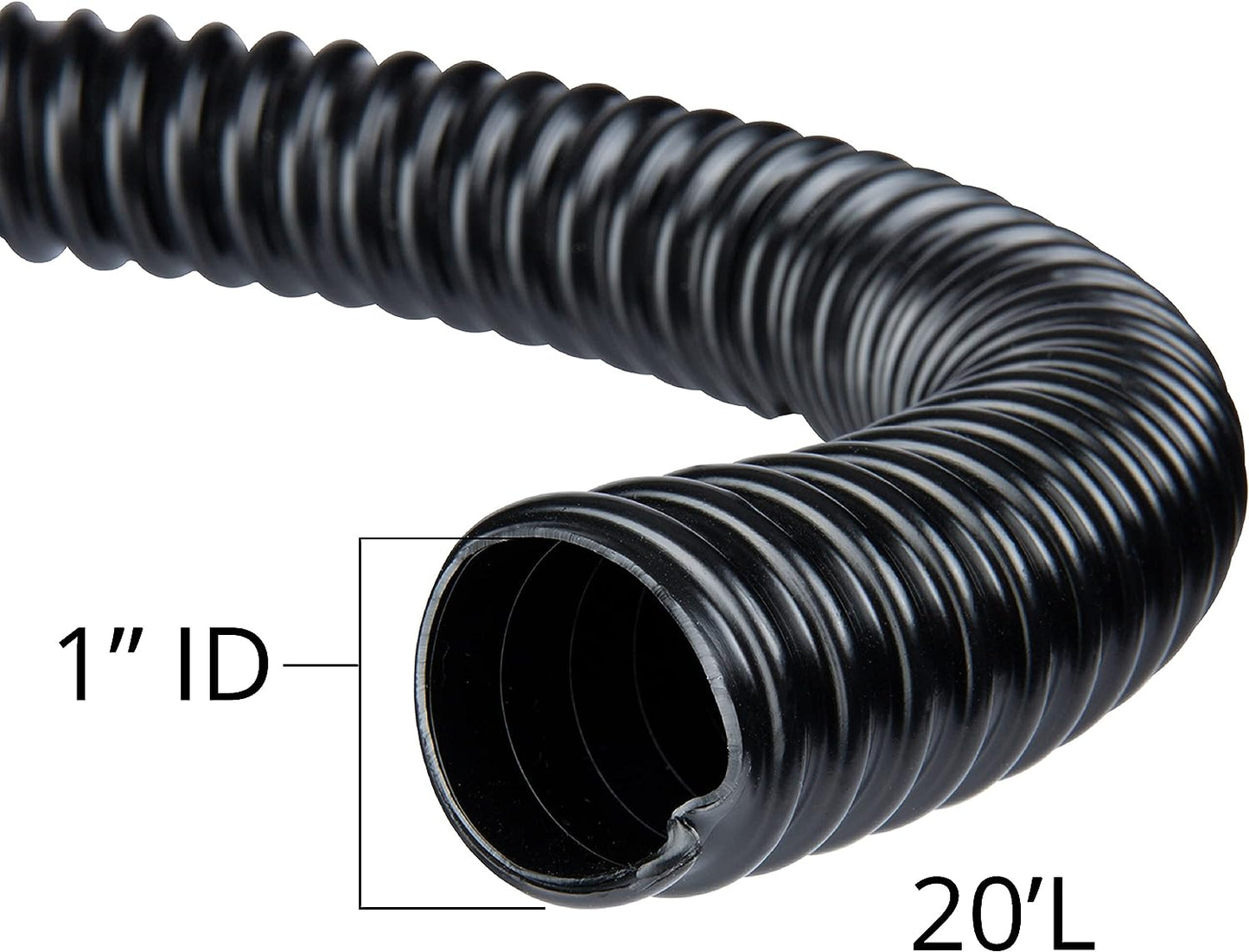 Tetra Pond 20 Ft 1" ID Corrugated Black Pond Tubing Part# 19736