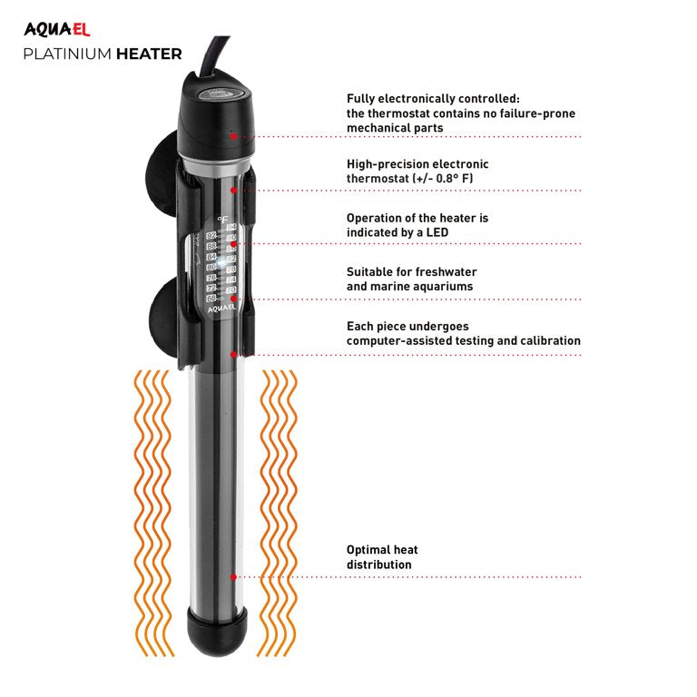 Aquael Platinium 250 Watt Heater Part # 123200