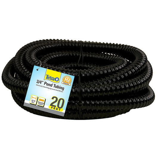 Tetra Pond 20 Ft  3/4"ID Corrugated Black Pond Tubing Part#19735