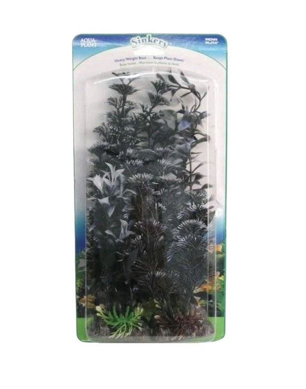 Penn Plax Black Pearl Aquarium Plant Assorted Sizes 4Pak Part # PVP2H