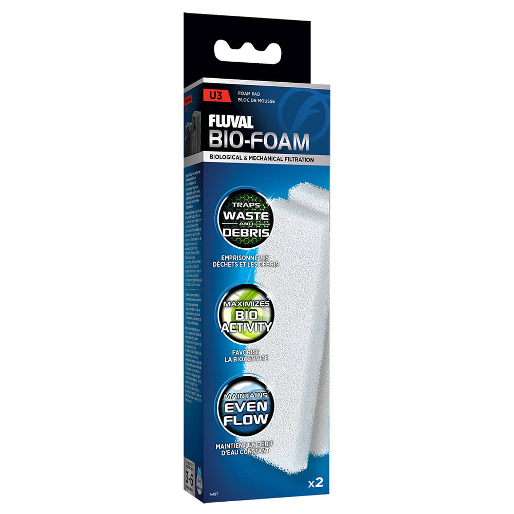Fluval U3 Underwater Filter Bio-Foam Pad Pack of 2 Part# A487