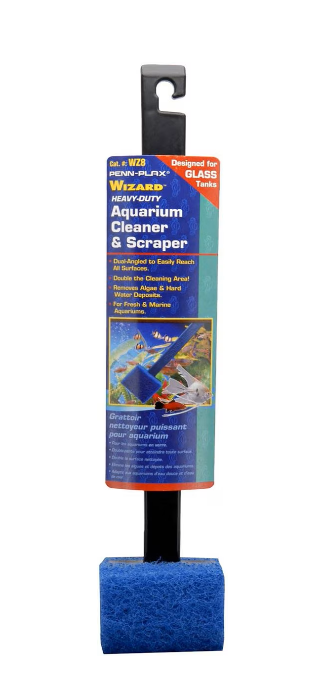 Penn Plax Wizard Heavy Duty Glass Cleaner Scraper Part # WZ8