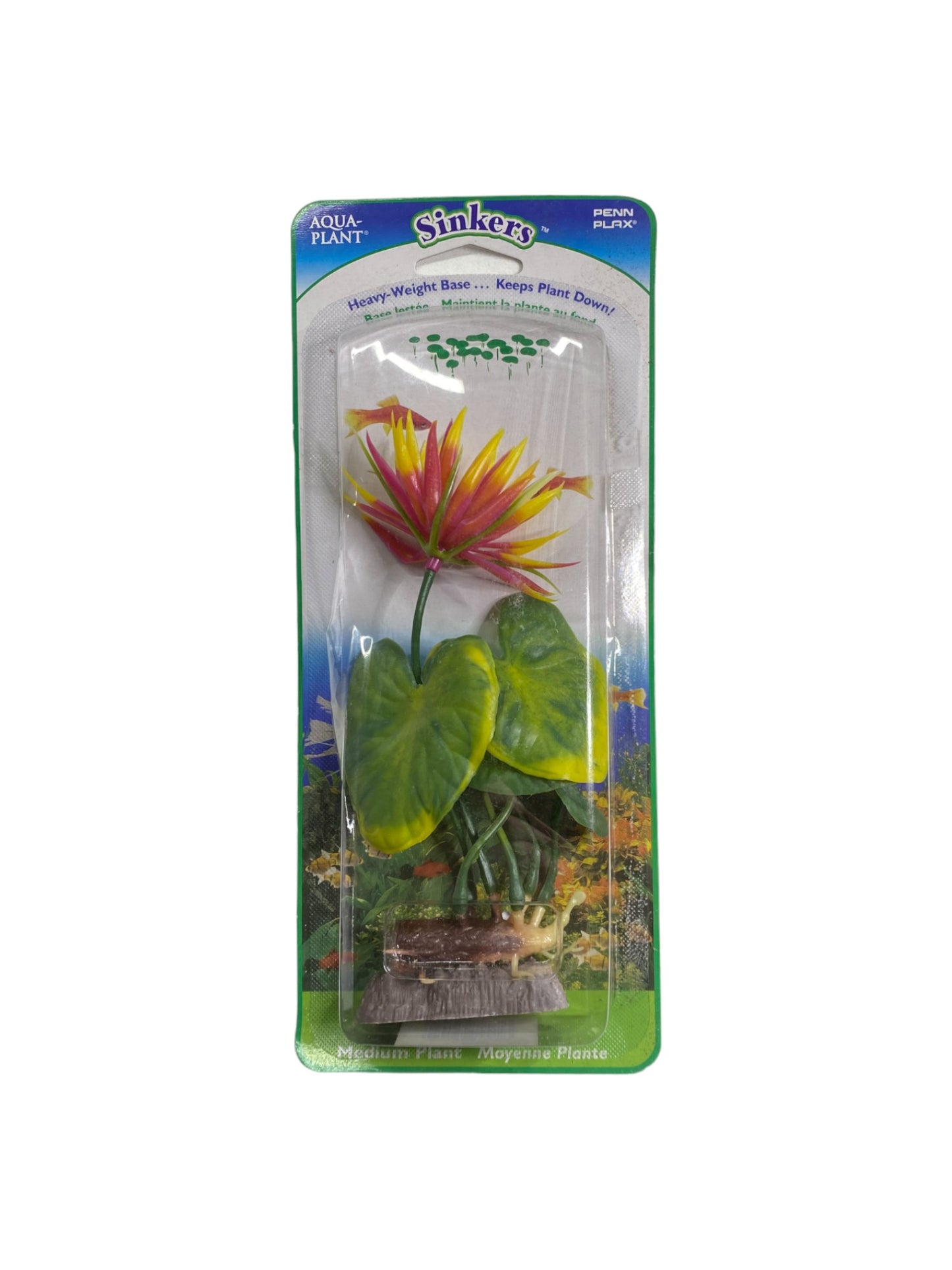 Penn Plax  6.5" Red & Yellow Water Hyacinth Lily Plant Part # P2MH