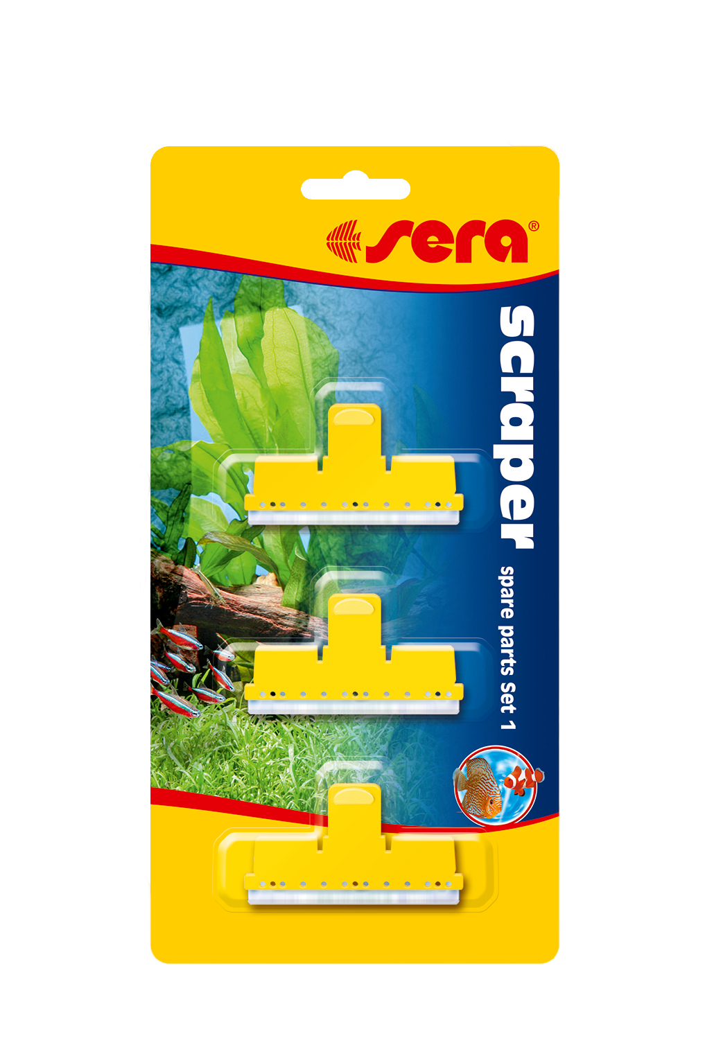 Sera Scraper Replacement Parts, Set 1 (Pack of 3 Steel Blades) Part #445016