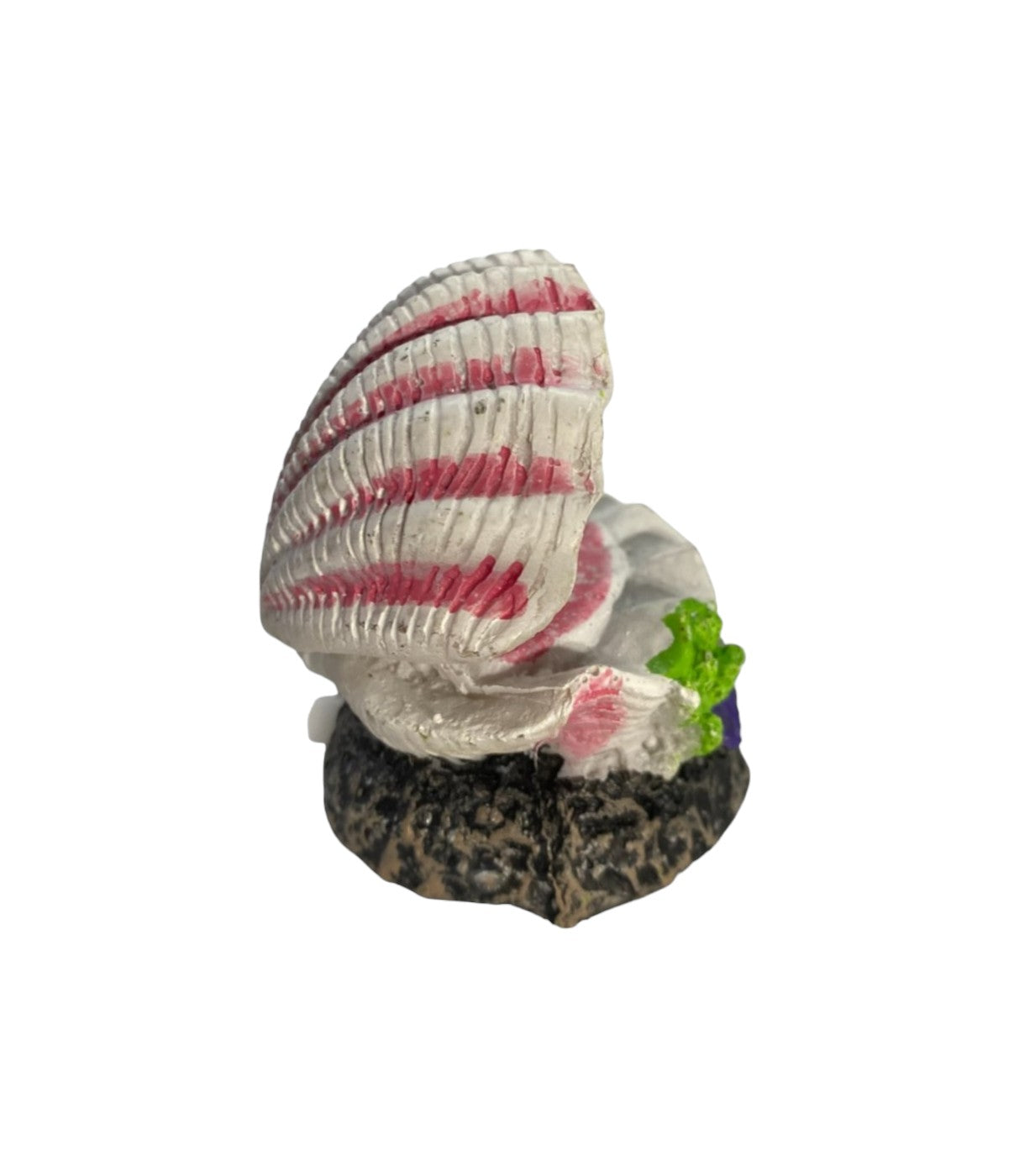 Aquarium Air Stone Ornament Decoration - Pink & White Clam