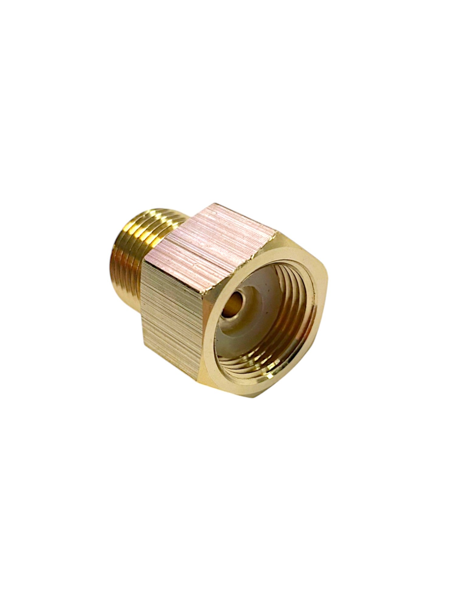 Cafopgrill CO2-adapter – W21.8 Vrouwelijk Naar CGA320 Man – Messing Converter Voor Aquarium – Geschikt Voor Standaard CO2-flessen – Nauwkeurig Bewerkt, Corrosiebestendig En Veilig In Gebruik