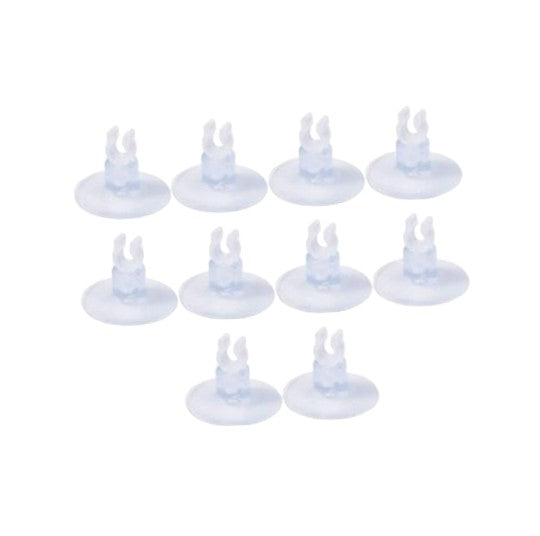 Aquarium Clear Airline Suction Cup Holder Clips (Set of 10)