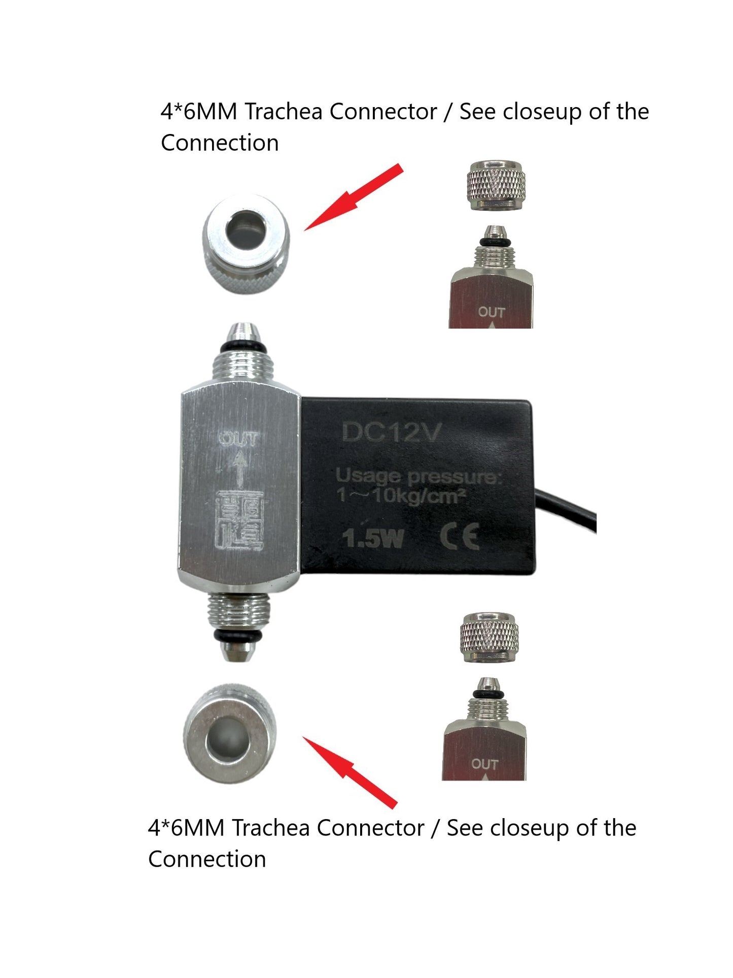 ZRDR Standard CO2 Regulator Solenoid Valve (Double Head)  Part # W00-05B