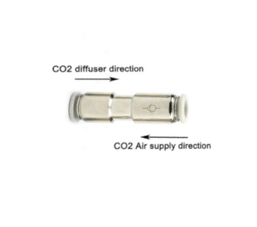 ZRDR Carbon Dioxide CO2 Stainless Steel PU Pipe Check Value 4 mm Part # W05-01-A