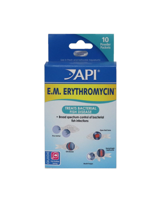API E.M. Erythromycin Anti-bacterial Medication 10 Powder Packs Part#  55P