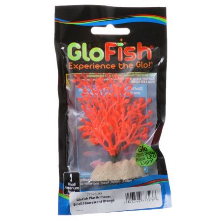 GloFish Fluorescent Small Orange Aquarium Plant 4" Part # 77323