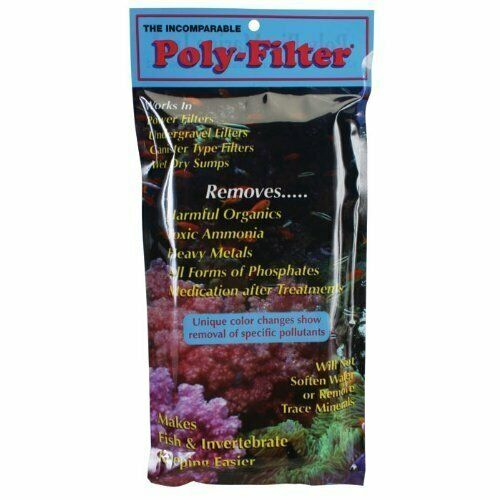 Poly-Bio Marine Poly Filter Bio Media Aquarium Filter Media Pad  4"x 8"