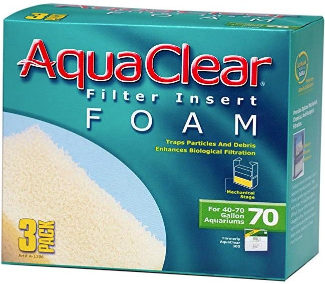 Fluval AquaClear 70 Filter Foam 3 Pac for 40-70 gallon aquariums Part #A1396