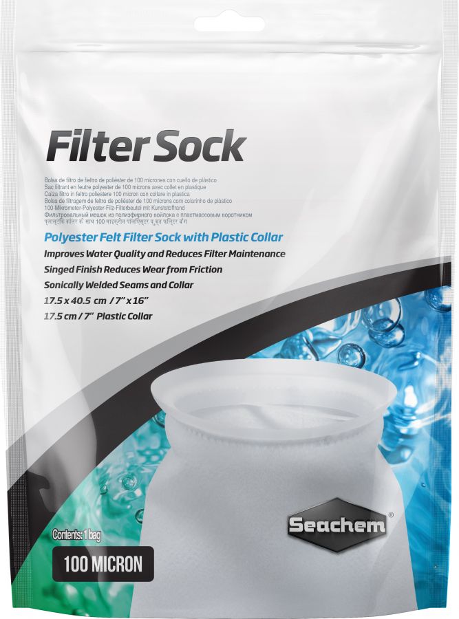 Seachem Filter Sock 4"x 12" inch 100 Micron