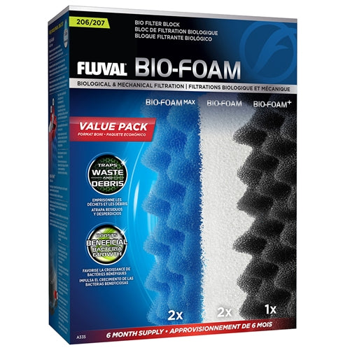 Fluval 206/207 Filter Replacement Bio-Foam Value Pack Part # A335