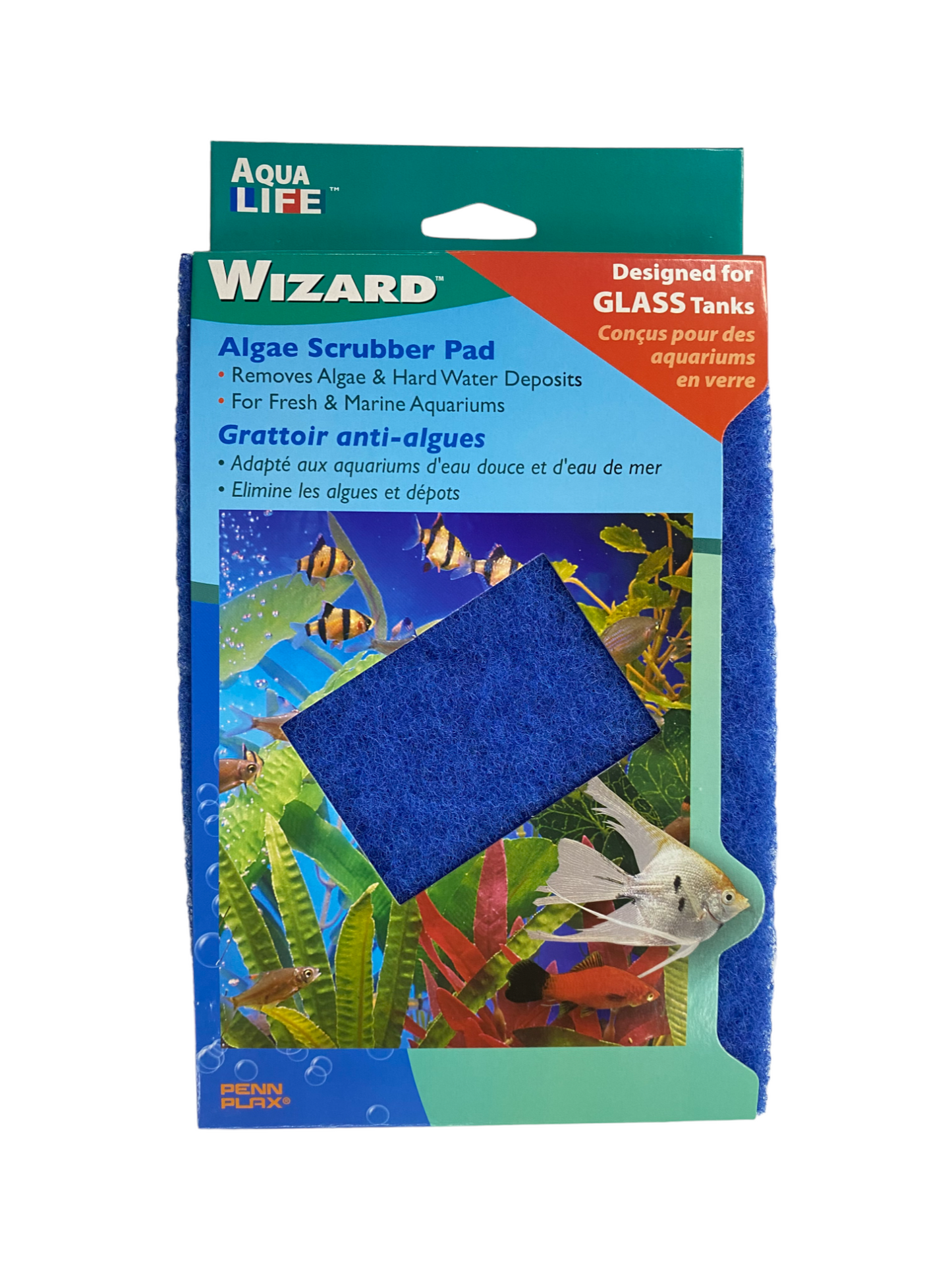 Penn-Plax Wizard 9"X6" Large Algae Scrubbing Pad for Glass Aquariums Part # WZP3