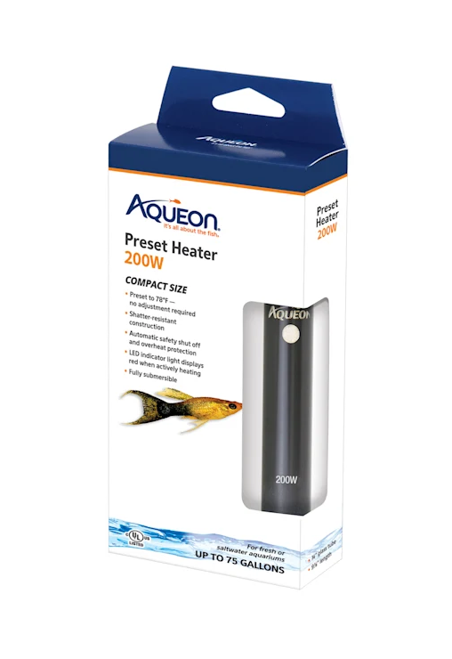 Aqueon Preset Aquarium Heater 200 Watt Part# 100106254