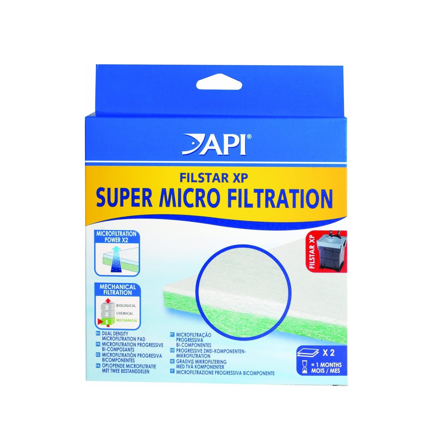 API Filstar XP Canister Filter Super Micro Filter Pads Qty 2 Part# 734A