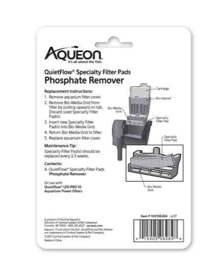 Aqueon Phosphate Remover for QuietFlow LED Pro 10 Power Filter  Part# 100106284