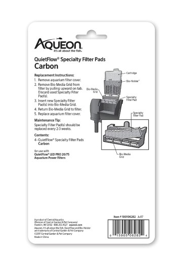 Aqueon Carbon for QuietFlow LED Pro 20/75 Power Filter  Part# 100106282